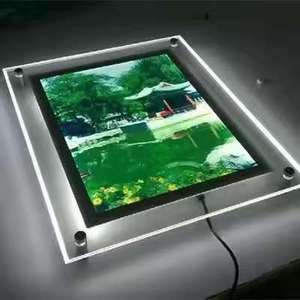 Caisson à lumière acrylique suspendu Caisson à lumière personnalisé Enseigne publicitaire Caisson à lumière LED sans cadre Plafond double face Magasin de boissons Annonce de vin - Product Image 1
