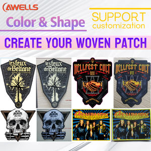 Patch Termoadesiva Personalizzata Awells per Band di <span class=keywords><strong>Rap</strong></span> Rock e Heavy Metal, Distintivo in Poliestere per Cappelli e Zaini - Product Image 4
