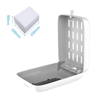 Distributeur de serviettes pliantes en Z mural moderne et écologique en plastique ABS blanc et noir pour cuisine, toilettes, salle de bain et hôtel