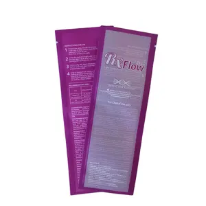 Customized factory supplier Printed plastic small bags Pre Roll flower Leaf Cigar Packaging tubes 3 side seal flat Bag