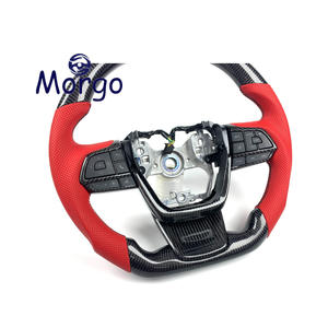 Volante de Fibra de Carbono y Cuero Perforado Rojo Personalizado para Toyota <span class=keywords><strong>Sienna</strong></span> 2018 2019 2020 <span class=keywords><strong>2021</strong></span> 2022 2023 2024 - Product Image 4