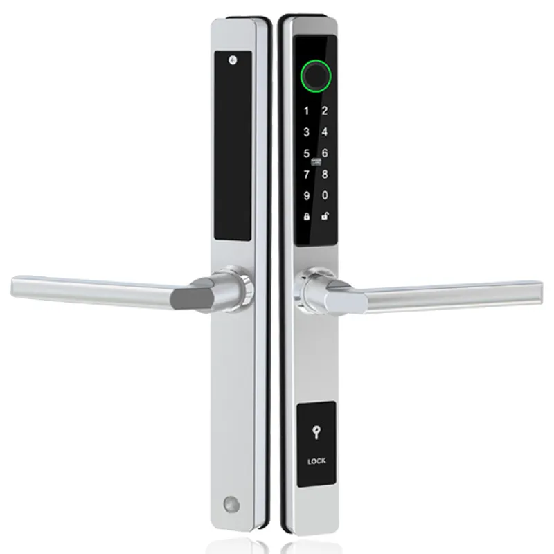 TTlock Pont cassé en aluminium étanche Serrure de porte intelligente à empreinte digitale pour porte coulissante et porte battante