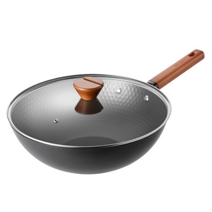 Wok en fer sans fluorure Deslon Dragon Scale 0, 32 cm, poêle antiadhésive pour usage domestique - Product Image 2