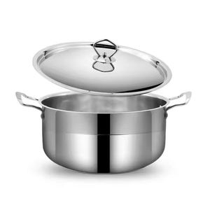 Modern 5pc <b>Nonstick</b> Stainless Steel Cookware Set with Glass Lids Gas & Induction Ready <b>Pot</b> Holder Included Eco-Friendly - Product Image 4