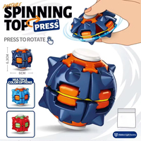 Balle anti-stress rotative 3D en plastique, jouet promotionnel à double mode (Presser et Tourner) pour soulager le stress et stimuler les doigts