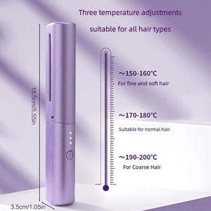2 in 1 Lazy Wireless Hair Hot Comb Portable Mini <b>USB</b> Rechargeable Hair Straightener Fast <b>Heating</b> Hair Straightening Styling Tool - Product Image 6