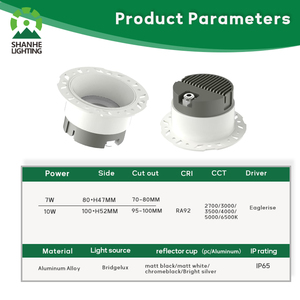 Downlight LED sans cadre étanche IP65, <span class=keywords><strong>spot</strong></span> compatible Dali pour salle de bain et <span class=keywords><strong>terrasse</strong></span> - Product Image 3