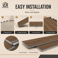 Domoora 6mm SPC Vinyl-Bodenbelag Wasserdicht Breite Dielen Umweltfreundlich Rutschfest Klick-Vinylplanken für Innenräume und Villen