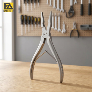 Pinzas Quirúrgicas de Punta Plana de 4 mm, Instrumento Manual de Acero Inoxidable para Cirugía General, Certificado CE Clase I - Product Image 4