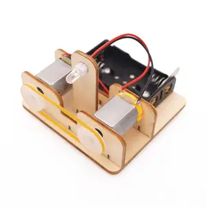 木制DIY组装发电机模型玩具科学教育学习技术能量转换物理杆实验