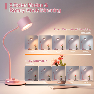 Lámpara de Escritorio Moderna de Aluminio con Atenuación DC y 7 Niveles de Brillo <span class=keywords><strong>para</strong></span> Dormitorio o Sala de Estar - Lámpara de Mesa LED - Product Image 5