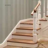 Poteaux de balustrade en bois massif modernes pour intérieur, sur mesure, OEM/ODM, forme personnalisable, fixation par boulons, pour l'intégration.