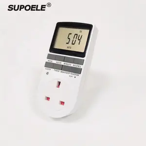 Elektronischer digitaler Zeit schalter UK Plug-In Küchen-Timer-Steckdose 230V 13A Täglich täglich programmier bare Timer-Buchse