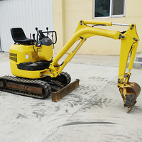 Mini-excavatrice sur chenilles diesel Komatsu 3 tonnes, modèle 2007, d'occasion, moteur, pompe, roulement inclus, testée et inspectée, 100% Japon