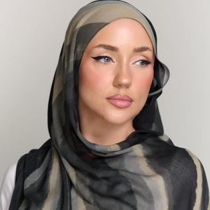 Hijab musulman 4 saisons en modal, impression de logo personnalisée, châle modeste, personnalisable, doux, élégant, extensible, léger, respirant - Product Image 1