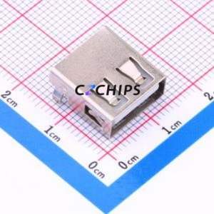 USB90-06-T1-W USB Connector Bent Lead Through Hole Connector Type-A USB 2.0 Female Right Angle Insert - Product Image 1