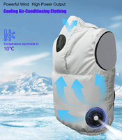 Gilet de travail climatisé à double refroidissement par semi-conducteurs et ventilateur, circulation d'air 3D, pour le refroidissement estival, idéal pour le travail en extérieur, la randonnée et le camping