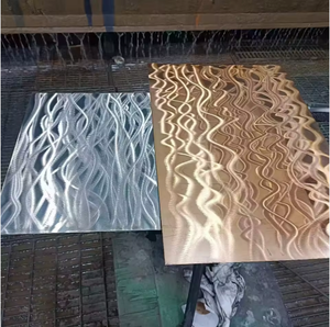 EX933 Luxury Etched Plate 8k <b>Mirror</b> Stainless Steel Decorative <b>Panel</b> Cutting Bending Welding Services for Hotel Lobby Interior - Product Image 5