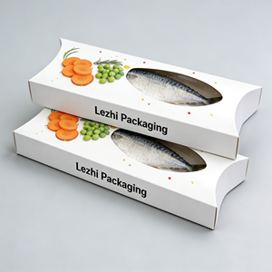 Caja <span class=keywords><strong>de</strong></span> Embalaje Personalizada Impermeable y Resistente al Aceite para Sashimi <span class=keywords><strong>de</strong></span> Salmón y Atún con Ventana - Product Image 1