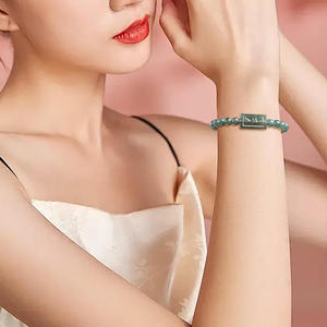 หยกธรรมชาติหยกน้ำสีฟ้าสร้อยข้อมือสไตล์จีนการออกแบบดั้งเดิม UNISEX เครื่องประดับของขวัญของใบรับรองการประเมินราคา SL137 - Product Image 4