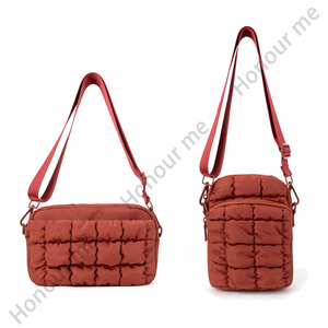 Custom Puffer Women Sling Bum Purse <strong>Mobile</strong> Phone Fanny Pack Pouch Quilted Cotton Crossbody <strong>Bag</strong> Quilted <strong>Bag</strong> - Product Image 2