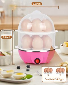 Novedades 2026: Cocedor de Huevos Eléctrico Automático de Doble Capa de Plástico con Función Silenciosa, Capacidad para 1-12 Huevos, Uso Doméstico - Product Image 3