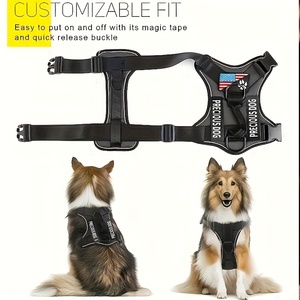 Arnés de chaleco reflectante y ajustable de tela Oxford suave para perros, con 5 parches, fácil de controlar, en stock en el extranjero, para perros pequeños a grandes. - Product Image 6