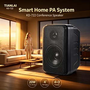 KD-722 Haut-parleur mural 4 pouces 20W 70V-110V à tension constante, 2 voies, pour sonorisation publique, conférence, montage mural, pour musique d'ambiance - Product Image 1