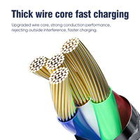 Câble de données Type C Miccell en gros, câble de charge rapide pour téléphone 2.4A, câble Micro USB, câble USB tressé en PVC pour iPhones, Xiaomi