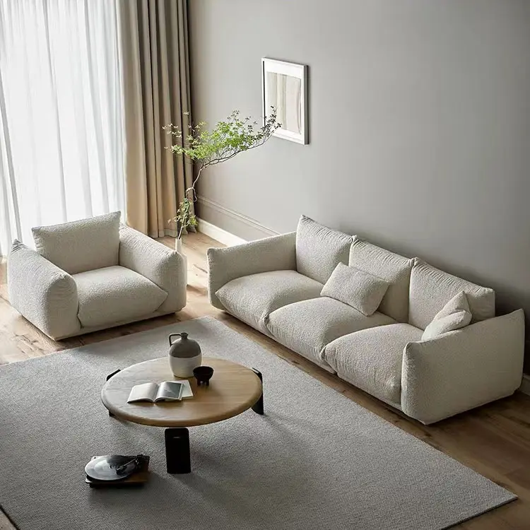Sofá de pão moderno Sofá de tecido Hi-Tech Sofá secional simples para sala de estar