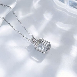 Collar con Colgante de Diamante Cultivado en Laboratorio en Oro Blanco de 18K, Joyería Fina y Delicada para Mujer, Cadena con Diamantes - Product Image 4