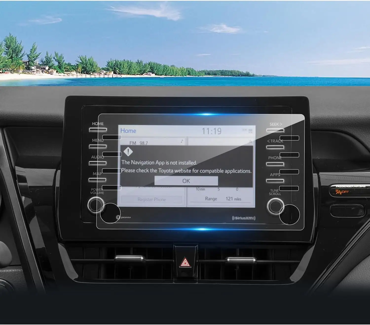 2PACK Protecteur d'écran en verre trempé HD transparent pour Toyota Camry(LE/SE/SE Nightshade/TRD) 7 ''2022-2024