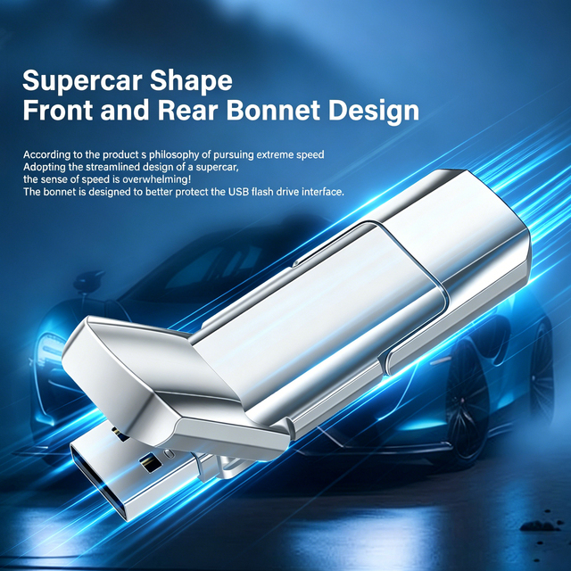 Metal Type-C USB 2.0 OTG Flash Drive with 360-Degree Rotation Design-Dual Interface Pendrive
