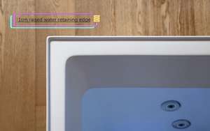 Affinare อ่างอาบน้ำแบบยุโรป1.8 mราคาขายส่งอ่างอาบน้ำแบบพกพาอ่างอาบน้ำยืนฟรีสำหรับห้องน้ำ - Product Image 4
