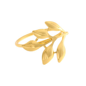 Serviette fermoir feuille rond de serviette anneau de serviette en métal de haute qualité hôtel rond de serviette - Product Image 6