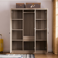Armoire de chambre à coucher au design moderne, placard à vêtements, armoire 3 portes avec miroir.