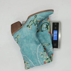 Women Floral Embroidered Over Knee High Boots Ladies Low 6cm Wedge Heels <b>Shoes</b> Pointed Toe Flower Long Booties - Product Image 6