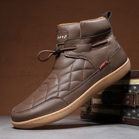 Scarpe Casual da Uomo Sportive Minimaliste a Collo Alto, Stile Barefoot, Punta Larga, Zero Drop, Flessibili, Antiscivolo, Traspiranti, per Primavera Inverno, OEM