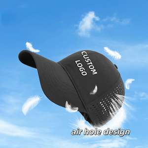 Casquette de baseball sportive personnalisée à 6 panneaux pour adulte, séchage rapide, logo brodé, trous d'aération découpés au laser - Product Image 2