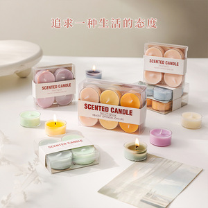 Yu Huan Scented <b>Tea</b> <b>Lights</b> Round 4 Hour Burn Time Wedding Favors - Product Image 3