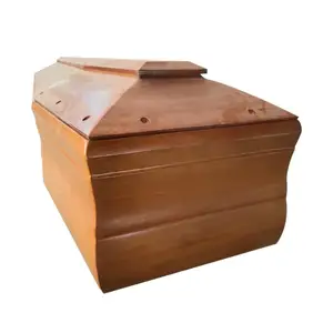 中国供应商木材澳大利亚风格平盖棺材波兰棺材