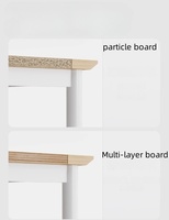 Table rectangulaire en acier pour plusieurs personnes, simple et peu coûteuse, plateau en bois, convient à 4, 6 ou 8 personnes, mobilier de classe