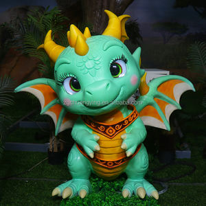 कस्टम डार्क राइड स्टेज प्रदर्शन दृश्य एनिमैटोनिक बेबी ड्रैगन कार्टून डिजाइन - Product Image 1