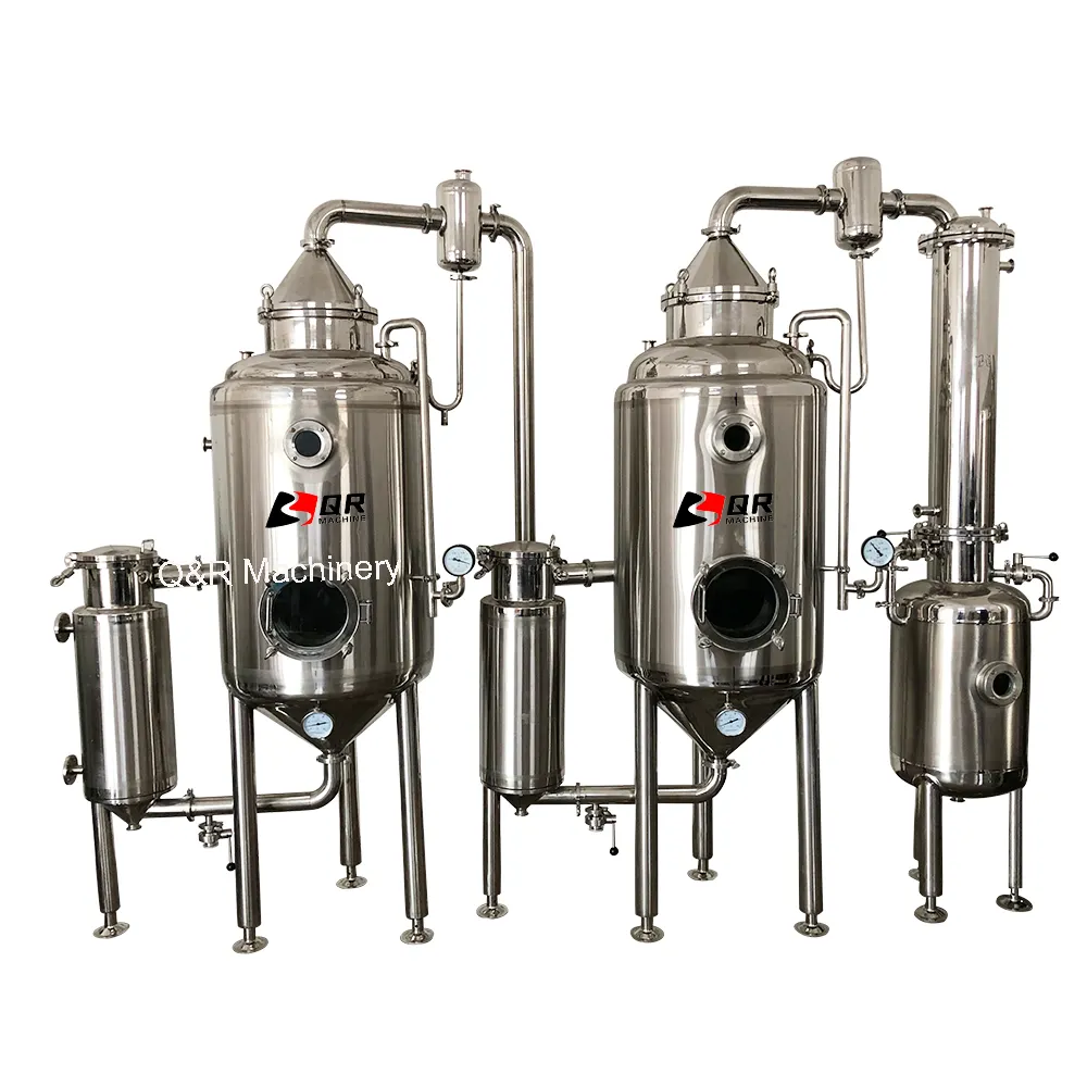 CE certificate food grade high quality double effect juice honey Milk jam water alcohol oil vacuum evaporation