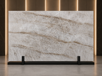 Dalle de quartzite Perla Santana polie pour plan de travail de cuisine, dessus de meuble de salle de bain, étagère en pierre, rebord de fenêtre, meneuse d'escalier, plateau de table d'appoint