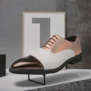 AMPLE - Zapatos Oxford de Vestir con Cordones para Hombre, Diseño Clásico, Cuero Sintético, Cierre con Cordones, Suela de Goma Sólida para Verano, Tallas Grandes - Product Image 3