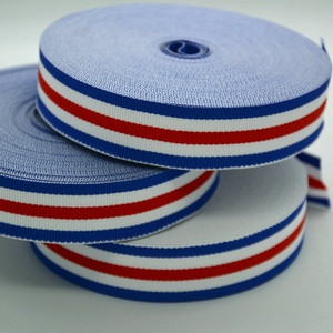 Cintas de Tres Colores en Rojo, Blanco y Azul Zafiro para Ropa, Sombreros y Bolsos - Accesorios de Vestir Disponibles en Stock - Product Image 1
