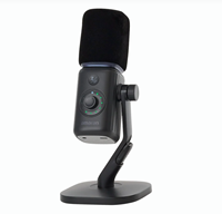 Kit de support de microphone de bureau AMARAN, microphone de bureau sans fil pour l'enregistrement de diffusions en direct, de podcasts et de créations vidéo quotidiennes