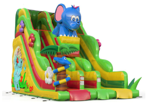 Château gonflable double toboggan géant, nouveau design, pour l'extérieur et l'intérieur, toboggan animalier sec pour enfants et adultes, idéal pour la récréation - Product Image 5