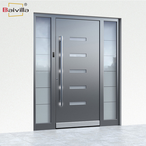 Sang trọng hiện đại bên ngoài an ninh chính cửa ra vào bên ngoài phía trước nhập cảnh ưa thích <span class=keywords><strong>pivot</strong></span> cửa duy nhất với kính - Product Image 3